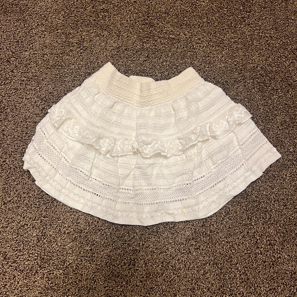 Aerie Cream Lace Mini Skirt